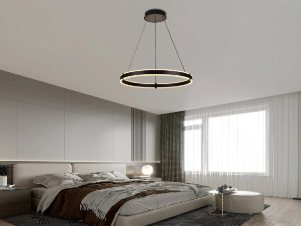 Brilagi-LED Stmívatelný lustr na lanku CIRCLE LED/85W/230V 3000-6500K černá + DO