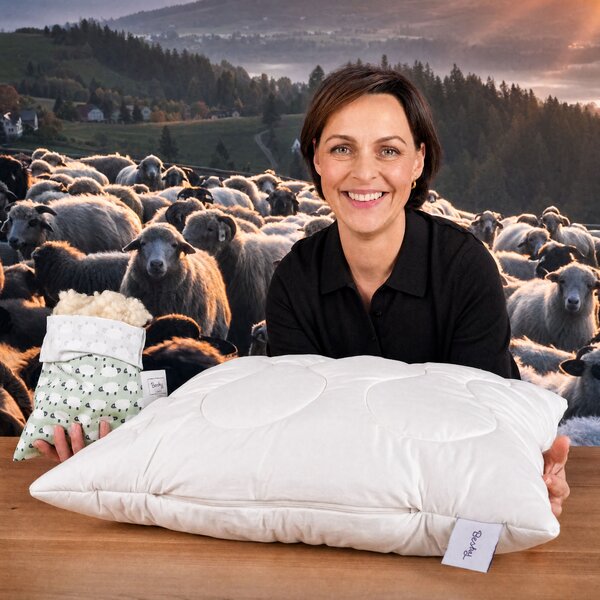 Vlněný polštář Besky Premium Varianta: vlněný polštář 60×45 cm