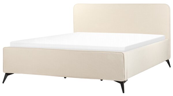 Manšestrová postel 180 x 200 cm béžová VALOGNES