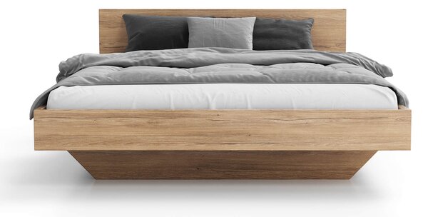Levitační postel 140x200 z nábytkové desky, dub craft DM2