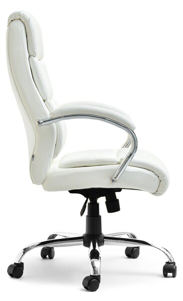 Křeslo Luxus (bílá + chromová). Akce -15%
