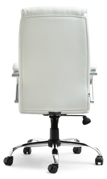 Křeslo Luxus (bílá + chromová). Akce -15%