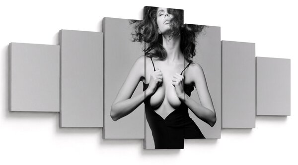 Obraz ženy v černých šatech (210x100 cm)