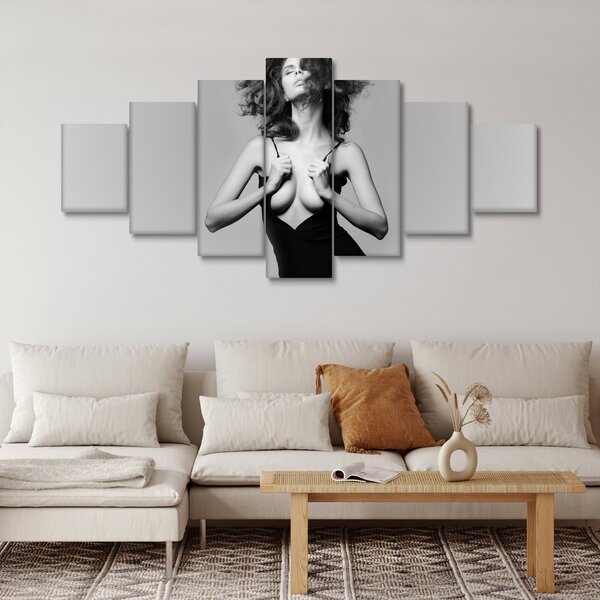 Obraz ženy v černých šatech (210x100 cm)