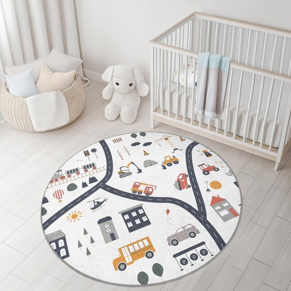 Pratelný dětský hrací koberec ø120 cm World Around Me – Mila Home