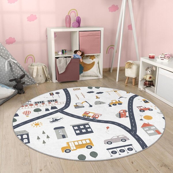 Pratelný dětský hrací koberec ø120 cm World Around Me – Mila Home