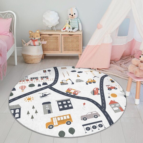 Pratelný dětský hrací koberec ø120 cm World Around Me – Mila Home