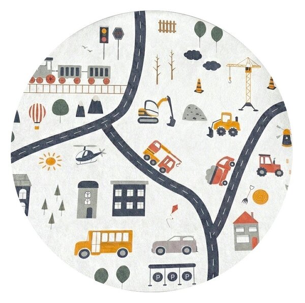 Pratelný dětský hrací koberec ø120 cm World Around Me – Mila Home