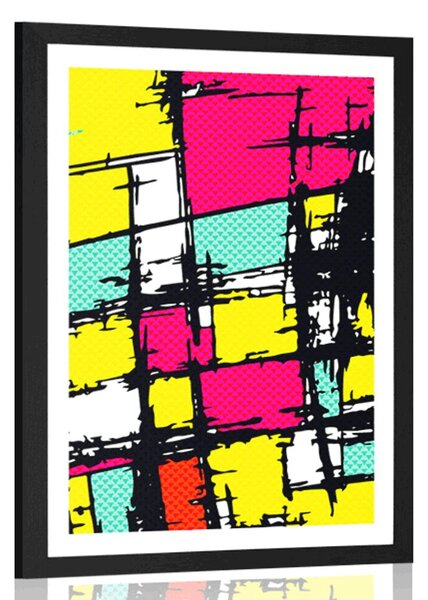 Plakát s paspartou stylový pop-art