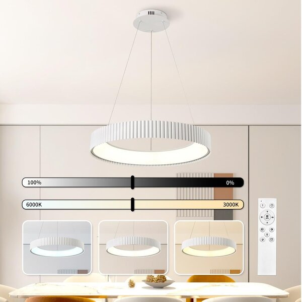 Brilagi - LED Stmívatelný lustr FALCON MODERN LED/54W/230V pr. 60 cm bílá + DO