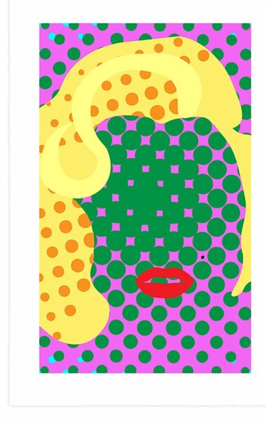 Plakát s paspartou Marilyn Monroe v pop art stylu