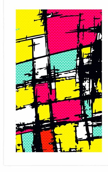 Plakát s paspartou stylový pop-art