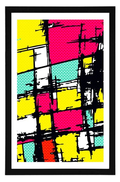 Plakát s paspartou stylový pop-art