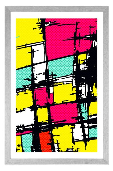 Plakát s paspartou stylový pop-art