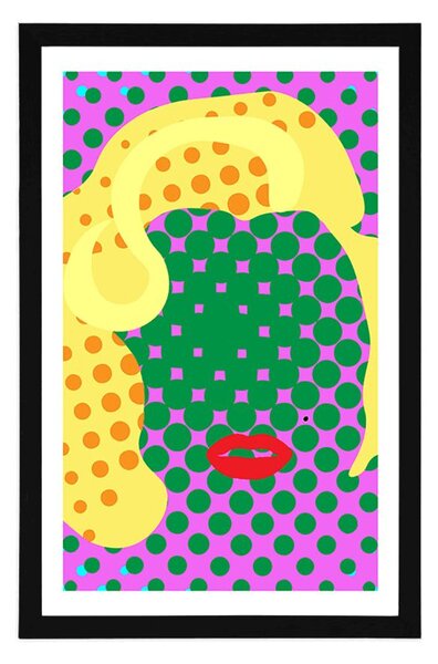 Plakát s paspartou Marilyn Monroe v pop art stylu