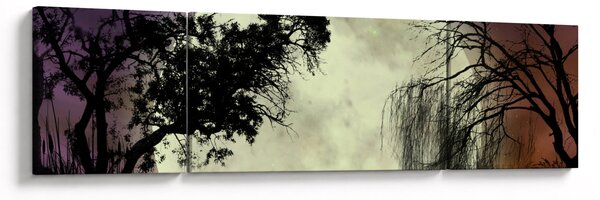 Obraz - Úplněk nad hladinou (170x50 cm)