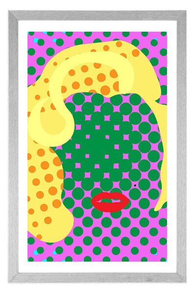 Plakát s paspartou Marilyn Monroe v pop art stylu
