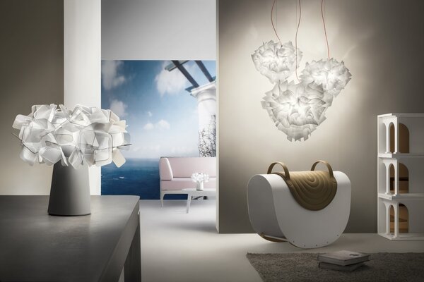 Slamp designová závěsná svítidla Veli Couture Suspension Small (průměr 42 cm)