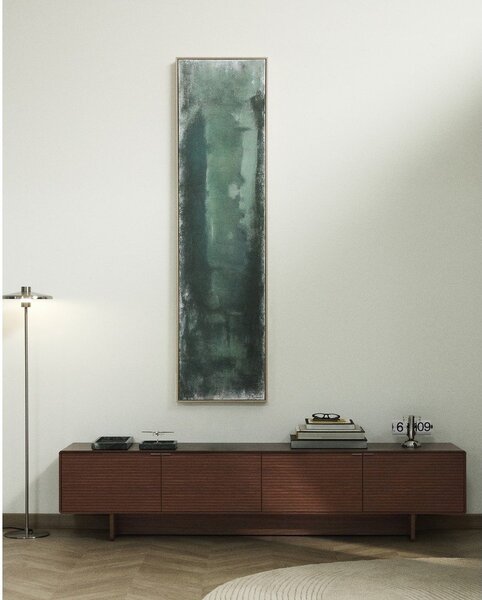 Tmavě hnědý TV stolek v dekoru ořechu 200x46x40 cm Norlen – Kave Home