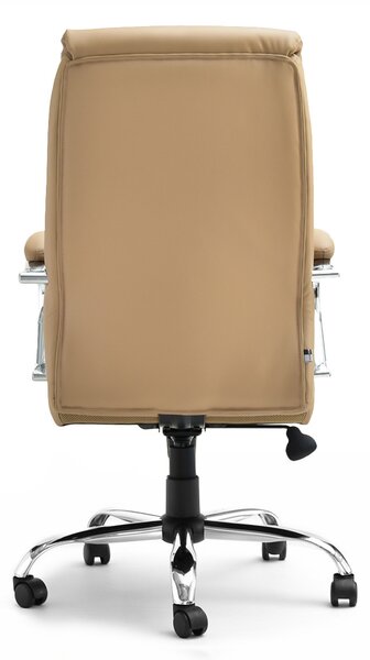 Křeslo Luxus (béžová + chromová). Akce -15%