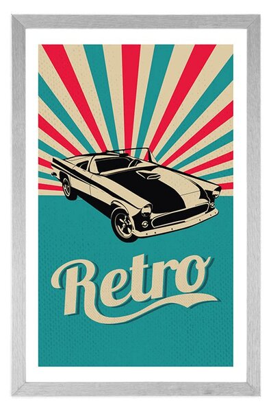 Plakát s paspartou v retro stylu