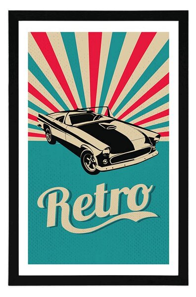 Plakát s paspartou v retro stylu