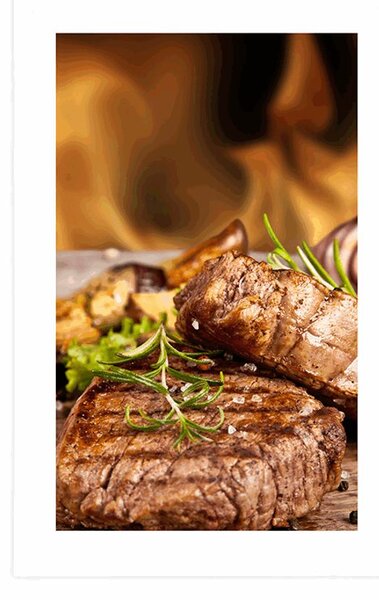 Plakát s paspartou grilovaný hovězí steak