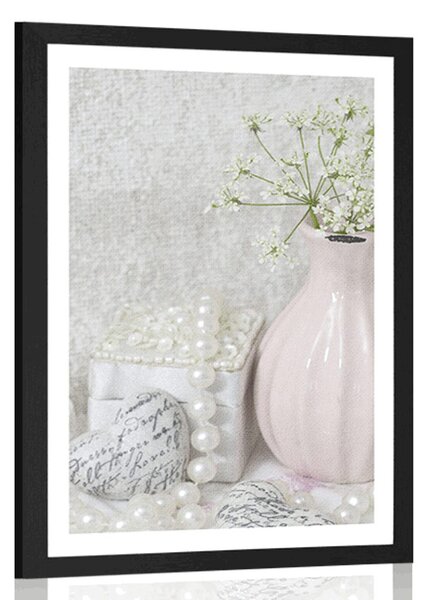 Plakát s paspartou luxusní Shabby Chic zátiší