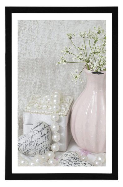 Plakát s paspartou luxusní Shabby Chic zátiší