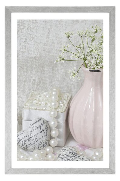Plakát s paspartou luxusní Shabby Chic zátiší