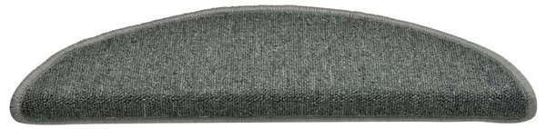 Schodové rohože 15 ks 56 x 17 x 3 cm tmavě zelené půlkulaté 322360