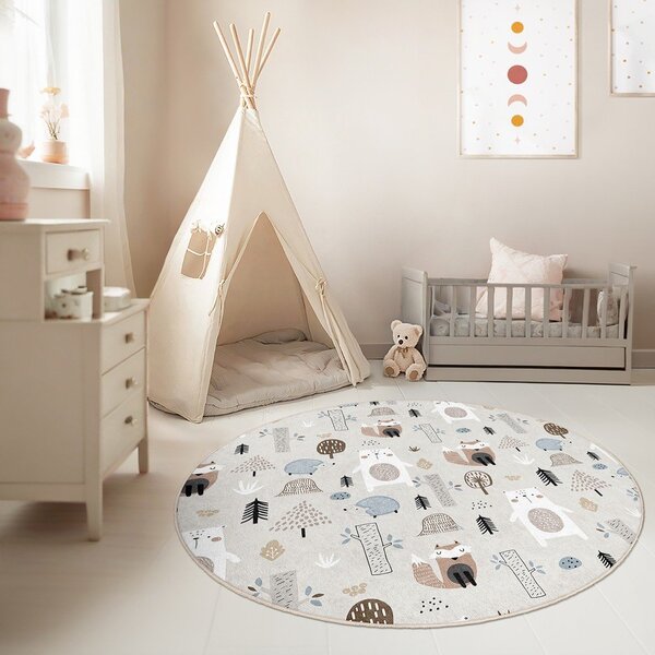 Pratelný dětský koberec ø150 cm Forest Friends – Mila Home