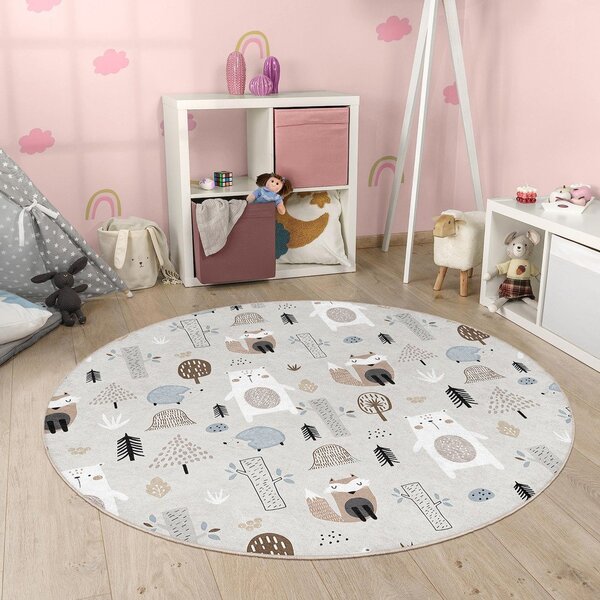 Pratelný dětský koberec ø150 cm Forest Friends – Mila Home