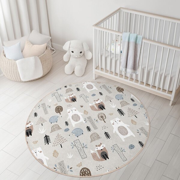 Pratelný dětský koberec ø150 cm Forest Friends – Mila Home
