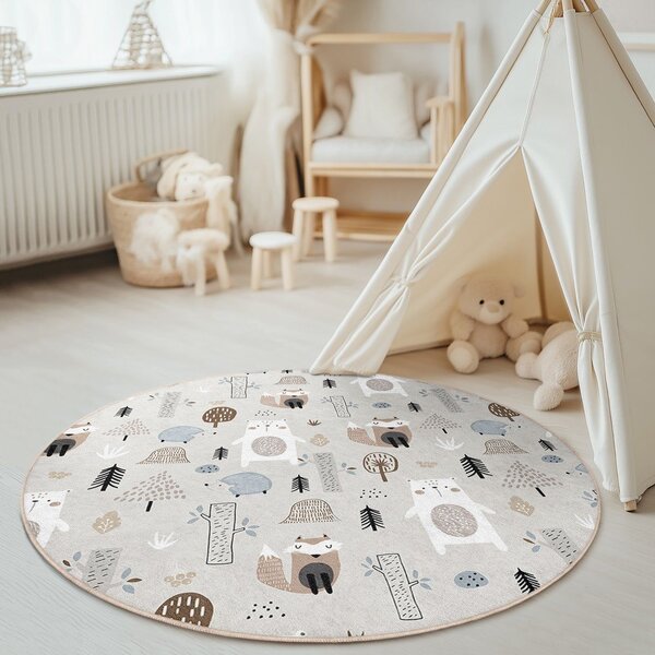 Pratelný dětský koberec ø150 cm Forest Friends – Mila Home