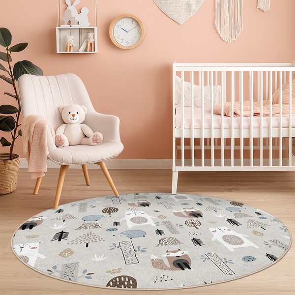 Pratelný dětský koberec ø150 cm Forest Friends – Mila Home