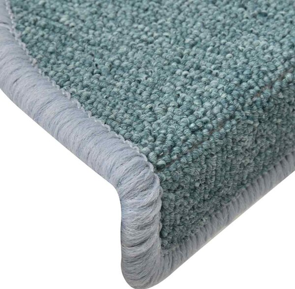 Schodové rohože 15 ks 56 x 17 x 3 cm mořsky modré půlkulaté 322362