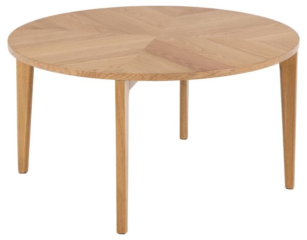 Kulatý konferenční stolek Laudal - dekor dub