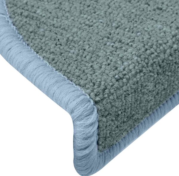 Schodové rohože 15 ks 65 x 24 x 4 cm mořská modrá půlkulaté velké 322363