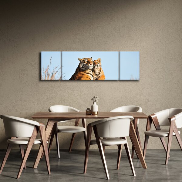 Obraz - Tygřice a její mládě (170x50 cm)