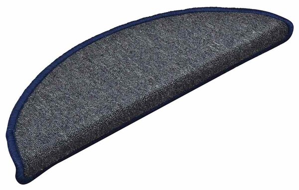 Schodové rohože 15 ks 56 x 17 x 3 cm tmavě šedé a modré, půlkulaté 322364
