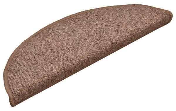 Kobercové nášlapy na schody 15 ks hnědé 56 x 17 x 3 cm 322366