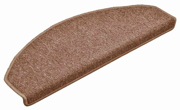 Schodové rohože 15 ks 65 x 24 x 4 cm hnědé, půlkulaté, velké 322367