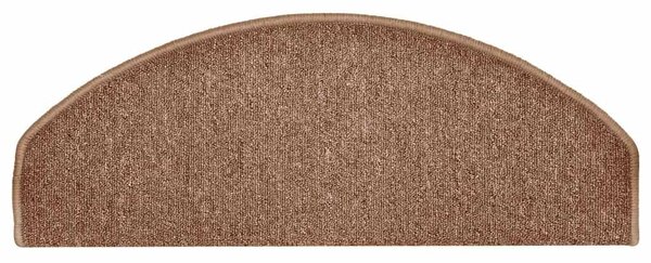 Schodové rohože 15 ks 65 x 24 x 4 cm hnědé, půlkulaté, velké 322367