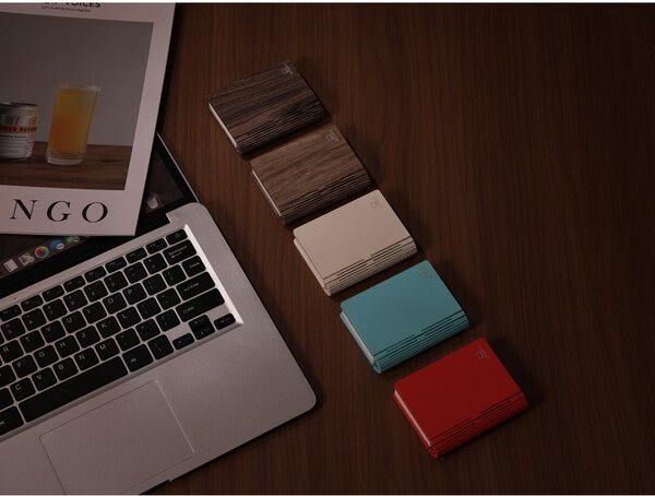Přenosná světelná dekorace na USB v přírodní barvě BookLight – Gingko