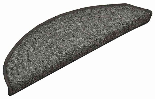 Schodové rohože 15 ks 56 x 17 x 3 cm tmavě šedé, půlkulaté 322368