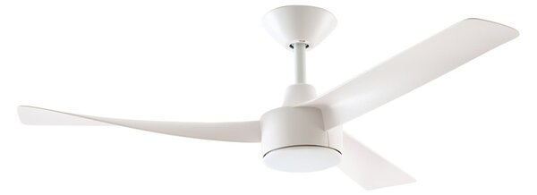 Stropní ventilátor Airona LED, bílý, stmívatelné, DC, tichý – Lucande Lucande, Airona, stmívatelné, Bílá, Obývací pokoj, Plast, Moderní