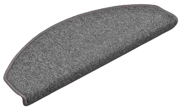 Schodové rohože 15 ks 65 x 24 x 4 cm tmavě šedé, půlkulaté, velké 322369