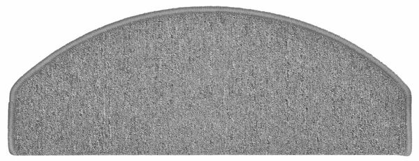 Schodové rohože 15 ks 65 x 24 x 4 cm tmavě šedé, půlkulaté, velké 322369