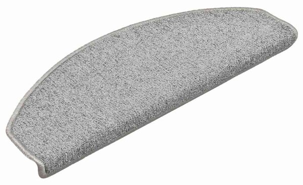 Schodové rohože 15 ks 65 x 24 x 4 cm světle šedé, půlkulaté, velké 322371